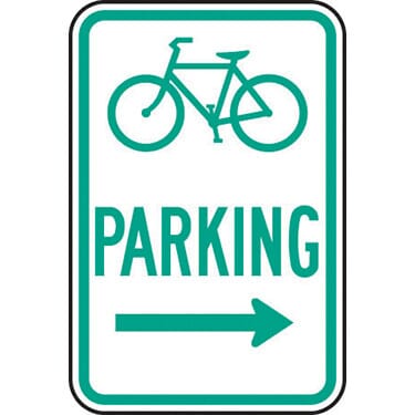 Bicycle Symbol Parking Right Arrow