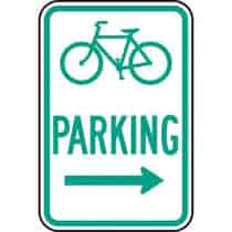 Bicycle Symbol Parking Right Arrow