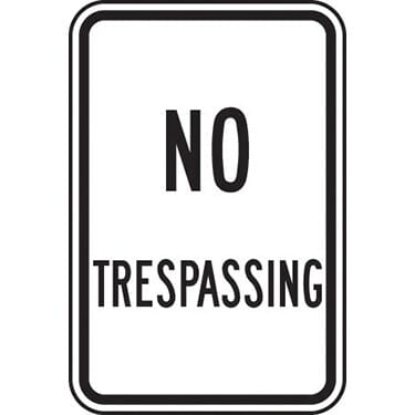 No Trespassing