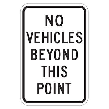 No Vehicles Beyond This Point