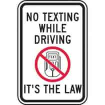 No Texting While Driving It's The Law