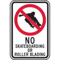 No Skateboarding Or Roller Blading