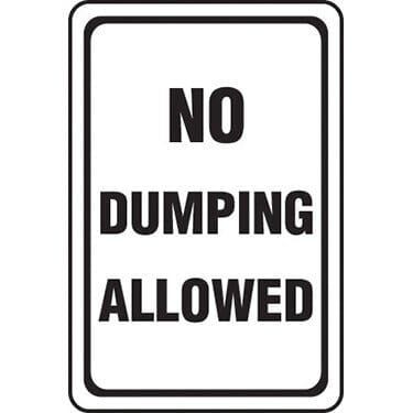 No Dumping Allowed