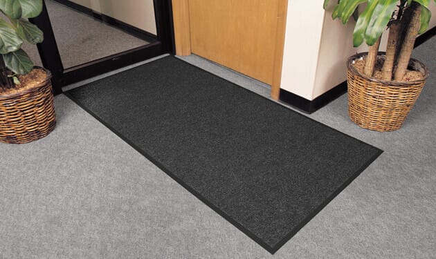 Rubber mat over discount carpet