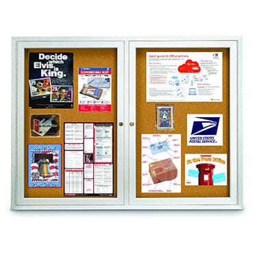 Indoor Double Door Cork Boards