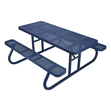 Total Coat Perforated Rectangular Picnic Tables