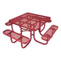 Heavy-Duty Square Plastic-Coated Table