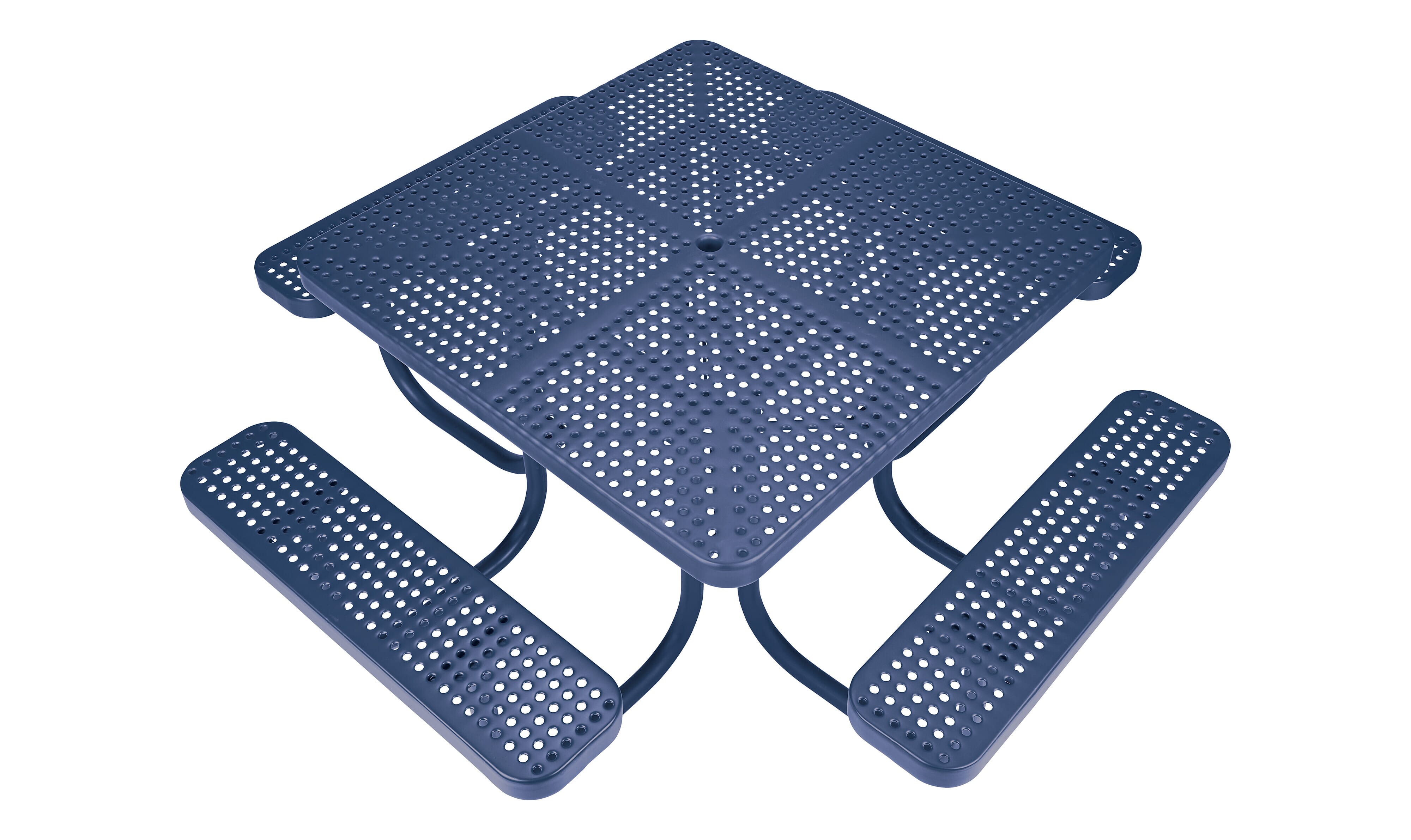 Heavy Duty Plastic Coated Perforated Square Picnic Table
