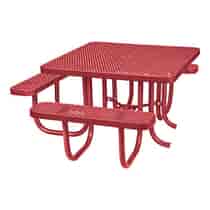 Heavy-Duty Plastic-Coated Square Wheelchair Accessible Picnic Table