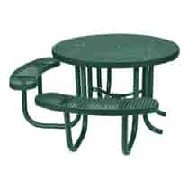 Heavy-Duty Plastic-Coated Round Wheelchair Accessible Picnic Table