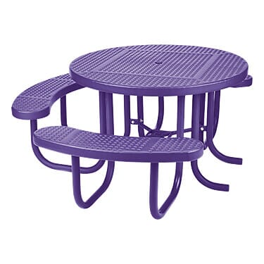 Total Coat Perforated Round Wheelchair Accessible Picnic Tables