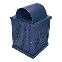 Heavy-Duty Plastic-Coated Arch Top Perforated Receptacle