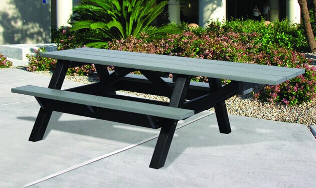 Heavy duty recycled online plastic picnic tables benches