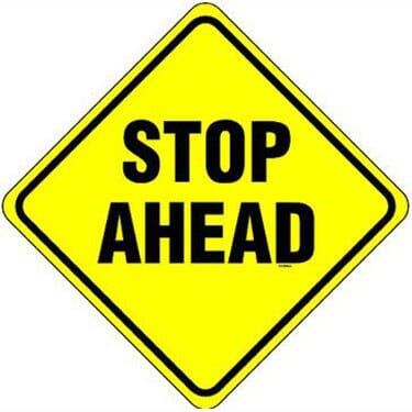 Stop Ahead Warning Sign