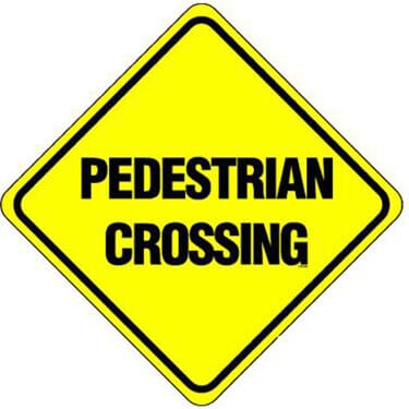 Pedestrian Crossing Warning Sign
