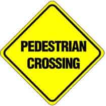 Pedestrian Crossing Warning Sign
