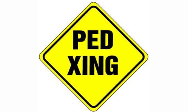 Ped Xing Sign - - TreeTop Products