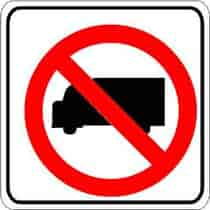 No Trucks Allowed Symbol Sign