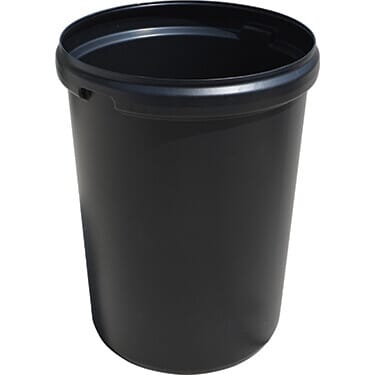 Steel Designer Receptacles/ 55 Gal Black Rigid Plastic Liner
