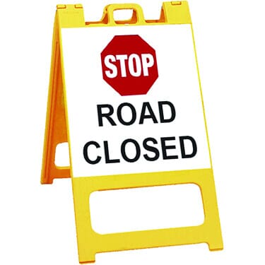 Two-Sided Barricade Signs