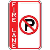 Fire Lane with No Parking Symbol - Side Bar Sign