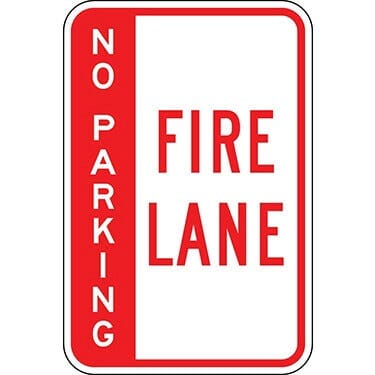 No Parking Fire Lane - Side Bar Sign