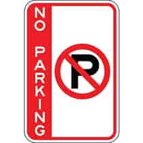 No Parking with Symbol - Side Bar Sign
