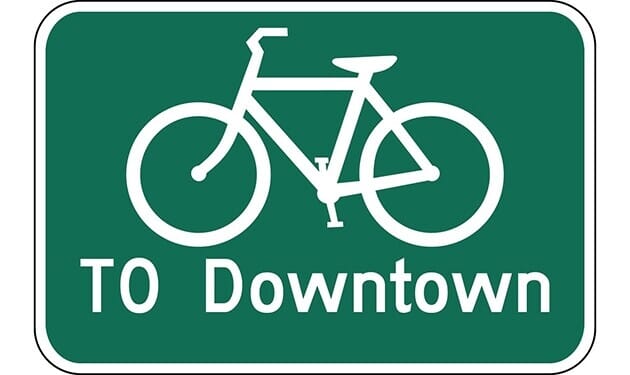 Bike Route Destination Symbol Sign SIGN-68 - - Barco Products Canada