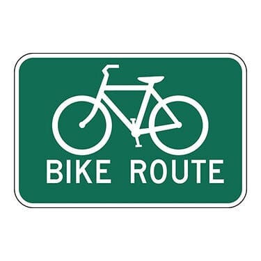 Bike Route with Symbol Sign