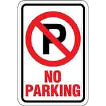 No Parking with Symbol Sign