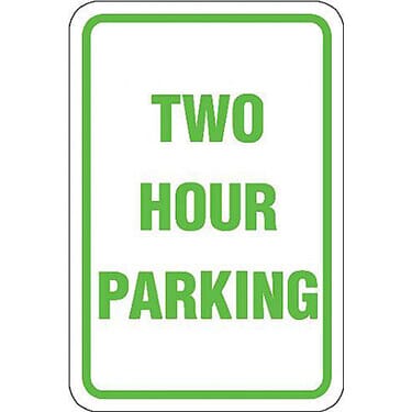 Two Hour Parking Sign