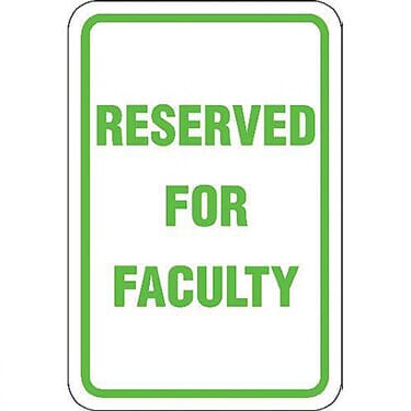 Reserved for Faculty Sign
