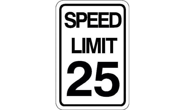 Speed Limit 25 Sign SP131 - - Barco Products