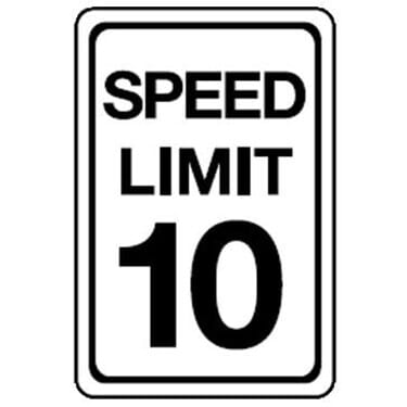 Speed Limit 10 Sign