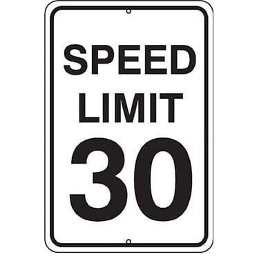 Speed Limit 30 Sign