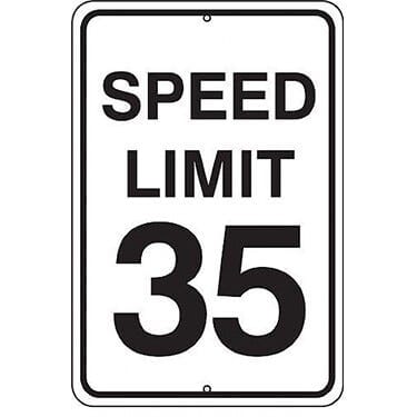 Speed Limit 35 Sign