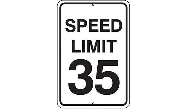 Speed Limit 35 Sign