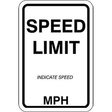 Custom Speed Limit Sign