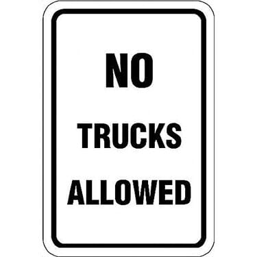 No Trucks Allowed Sign
