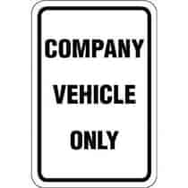 Company Vehicle Only Sign