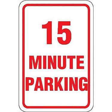 15 Minute Parking Sign