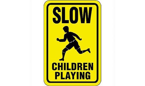 Slow, Children Playing Traffic Sign SP171 Barco Products