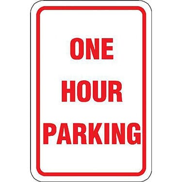 One Hour Parking Sign