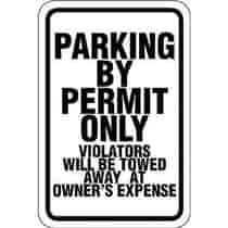 Parking by Permit Sign