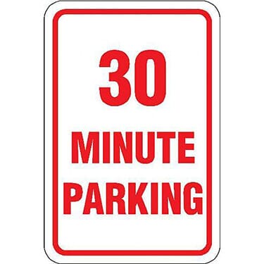 30 Minute Parking Sign