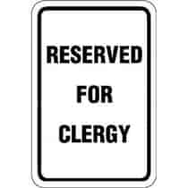 Reserved for Clergy Sign