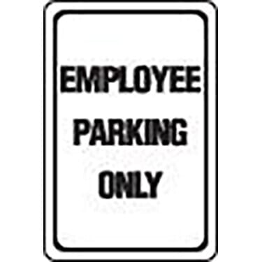Employee Parking Only Sign
