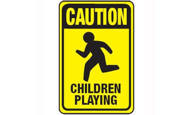 【ヴィンテージ看板】CAUTION CHILDREN PLAYING 標識 Caution Children Playing Sign - - TreeTop Products