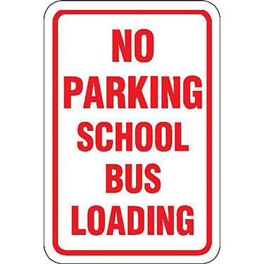 No Parking School Bus Loading Sign