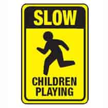 Slow Children Playing w/ Symbol Sign